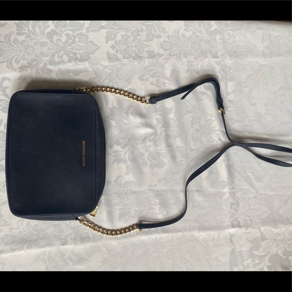 Michael Kors blue leather crossbody
